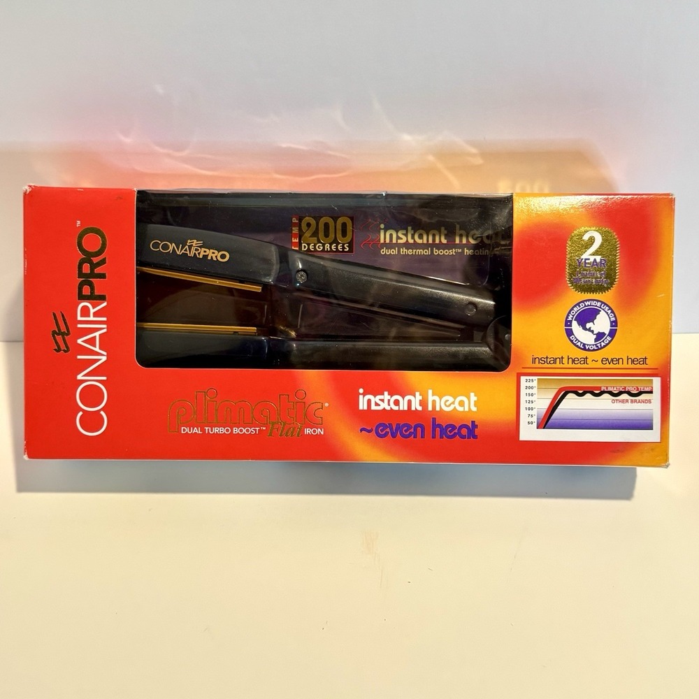 ConairPro Plimatic Instant Heat Dual Thermal Boost Straightener Flat Iron‎